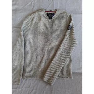 Abercrombie & Fitch Mens XL Muscle Knit Pullover V-Neck Sweater Wool Nylon Blend - Picture 1 of 8