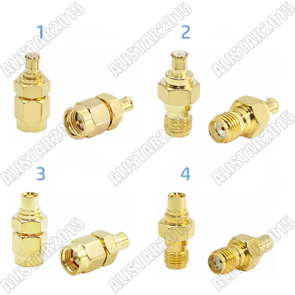 1x SMA Male Female to MCX Male Female Plug Jack Straight Adapter RF Connector - Image 1 of 1
