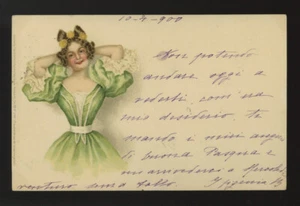 cartolina d'epoca-post card-DONNINE-WOMAN-LADY-FRAU-FEMME 180 - Imagen 1 de 1
