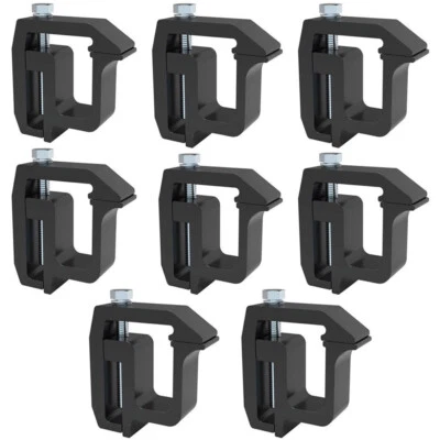 8 PCS Clamps Truck Caps Topper Camper Shell Mounting Heavy Duty Aluminum Black - Image 1 of 4