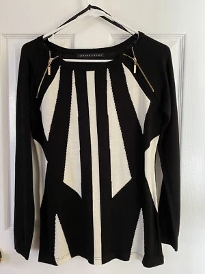 Suéter Pullover Ivanka Trump Mujer Blanco y Negro S Foto 1 de 4