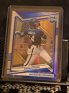 Jackson Chourio 2022 Elite Extra Aspirations Blue #d/349 - #144 Brewers - Picture 1 of 2