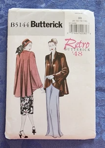 BUTTERICK  UNCUT Pattern B5144 Retro Butterwick 48 Wrap Shrug 8-10 12-14 - Picture 1 of 2