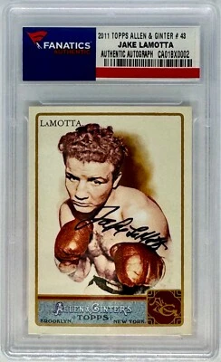 2011 Topps Allen & Ginter #43 Jake LaMotta On-Card Auto Raging Bull - Image 1 of 3
