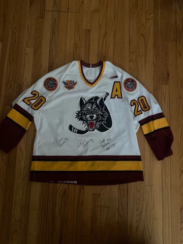 AL Secord Chicago Wolves IHL Jersey size 56 Ultrafil on ice jersey Cover