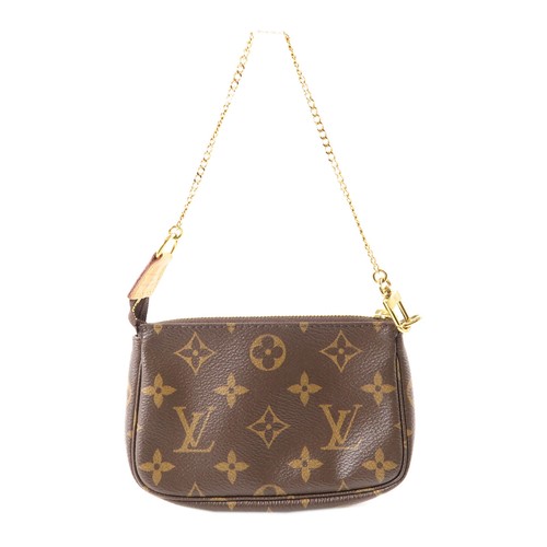 LOUIS VUITTON（LV） LOUIS VUITTON LV GHW Mini Pochette Accessori Borsa a Mano M58009 Monogram Marrone