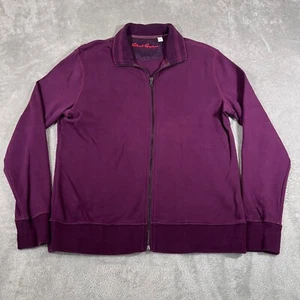 Robert Graham Sweater Jacket Mens Size Medium Purple Breck Full Zip BlackBerry - Picture 1 of 9