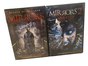 Lot of 2 Horror Movie Mirrors and Mirrors 2 Unrated Used DVD Keifer Sutherland - Picture 1 of 9