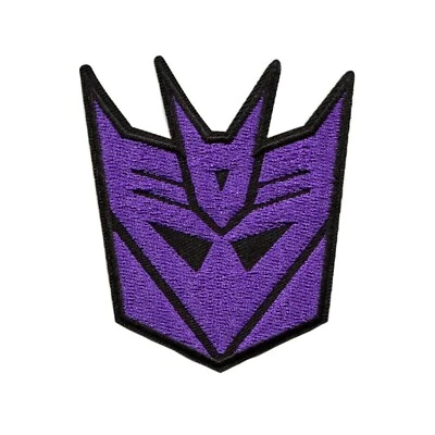 PATCHWORK PARADISE Transformers Decepticons Embroidered Iron On Patch Classic Logo Badge