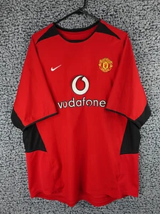 Camiseta de fútbol roja de colección Nike Manchester United 2002-2004 talla XL Vodafone - Imagen 1 de 16