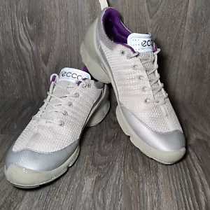 Ecco Biom Train Natural Motion Sneakers Womens Size US 11.5 EU 42 White Purple - Picture 1 of 11