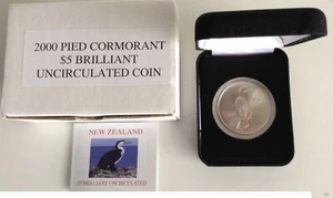 New Zealand- 2000 - Uncirculated $5 Coin- Cormorant Bird - Picture 1 of 6