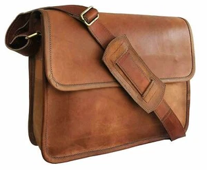 Weiche handgefertigte Vintage Leder Kuriertasche Laptop Aktentasche Schulranzen Damen Tasche - Bild 1 von 5