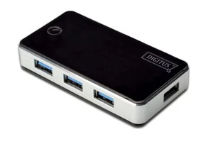 USB-HUB DIGITUS 4-Port, USB3.0, extern, schw Klavierlack,+NT - Bild 1 von 3