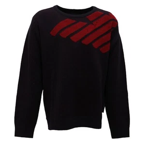 6609AB maglione bimbo BOY EMPORIO ARMANI mix wool blue/red sweater kids - Picture 1 of 4