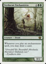 MTG - Verduran Enchantress - Eighth Edition - X1 - (MP) - FREE SHIPPING