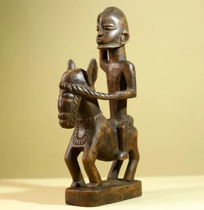 Estatua de jinete tribal africano tallada a mano madera jinete arte cultural-G5798 - Imagen 1 de 24