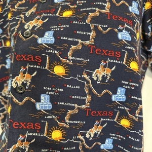 Puritan Vintage Herren XL Texas Map Cowboy Motiv 80’s-Early 90’s Made In Korea - Bild 1 von 7