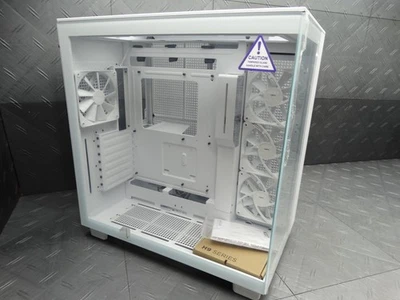 Estuche de PC de torre media ATX todo blanco flujo NZXT H9 caja abierta CM-H91FW-01 Foto 1 de 4