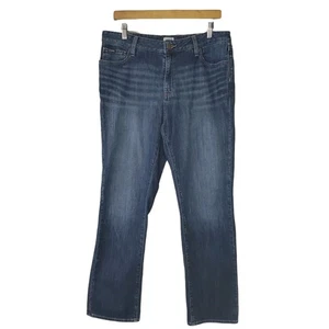 LL Bean Reg Favorite Fit Denim Jeans Pants Size 12 Straight Leg Button Pockets - Picture 1 of 4