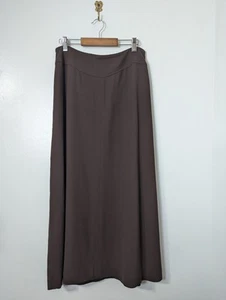 Ann Taylor Loft Size 8 Maxi Skirt Brown Lined Wool Blend 36" L Back Zip Boho - Picture 1 of 8