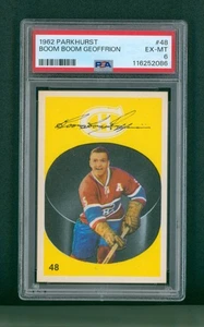 1962 Parkhurst Hockey Card - #48 Boom Boom Geoffrion, PSA 6 EXMT - Picture 1 of 2