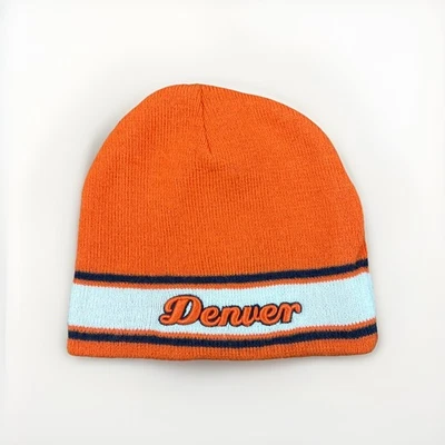 Denver Broncos Gorro Naranja Tejido Sombrero Invierno Gorra Broncos Colores Talla Única Foto 1 de 4