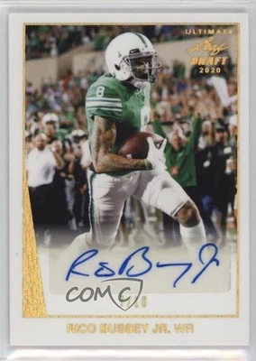 2021 Leaf Ultimate Draft Gold Spectrum /10 Rico Bussey Jr #90-RBJ Auto - Image 1 of 2