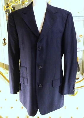 [GUCCI] Italian-made navy pinstripe jacket, size 50 - Image 1 of 4