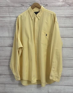Camisa grande Ralph Lauren para hombre AMARILLA manga larga abotonada talla XXL - Imagen 1 de 8