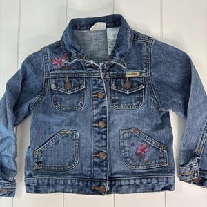 Levi's Denim Embroidered Jacket Size XS 4T Child/Youth 100% Cotton Snap Button - Picture 1 of 7