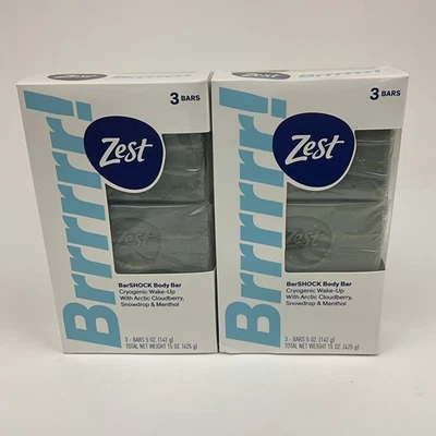 Lot X2 Zest Brrrrrr! Bar SHOCK Body Bars Cryogenic Wake-Up w/ Snowdrop & Menthol - Image 1 of 4