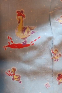 VTG 1940's Novelty Kids Fabric Animal Print Ducks Craft Sewing Material 29x2 yds - Picture 1 of 15