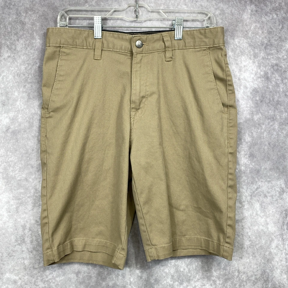 VOLCOM Shorts Mens 30 Tan 21" Chino Corpo Class True to This Vmonty Preppy - Image 1 of 4