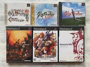SONY PS 1 2 Chrono Trigger & SaGa Frontier Seven Venus & Braves Romancing Saga - Picture 1 of 14