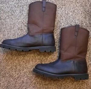 Georgia Boot Homeland Wellington Soft Toe Waterproof Work G113 Brown Men SZ 13 - Picture 1 of 4
