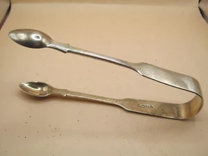 London 1863 Heavy Sterling Silver Sugar Tongs Possibly Charles Rawlings 35gms - Picture 1 of 7
