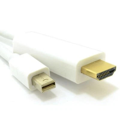 NEW Cablenet 2m Mini DisplayPort to HDMI Adapter Cable White 32-2402 mDP Male UK - Image 1 of 2