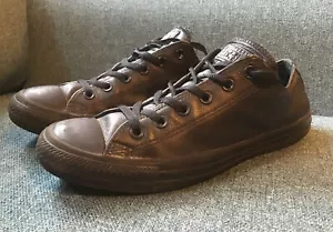 Converse Chuck Taylor All Star Ox Black Mono Trainers Size UK 8 - Picture 1 of 8