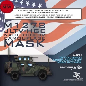 1/35 M1278 JLTV-HGC 3-Color Camouflage Flexible Mask for Rye Field Model RM-5090 - Picture 1 of 5