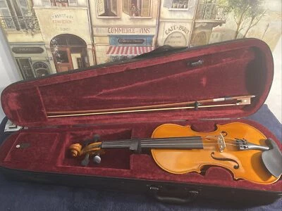 Mendini 4/4 MV200 With Boe Solid Wood Violin 24” With Case Extras Complete A+ - Image 1 of 4