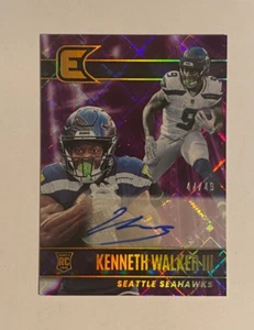2022 Chronicles Essentials Kenneth Walker PURPLE /49 AUTO #ESS-KEW - Picture 1 of 2