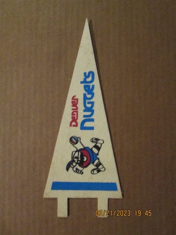 NBA Denver Nuggets Vintage 1970's Red White & Blue Team Logo Mini Pennant Cover