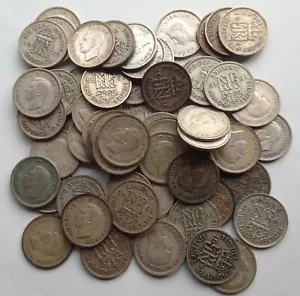 MONEDAS DE NÍQUEL CUPRO GEORGE VI SIXPENCE 6D 50% PLATA ELIGE TU FECHA 1937-1952 - Imagen 1 de 1