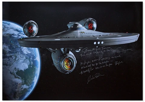 William Shatner Signed 33" x 47" Poster w Long Essay Cover