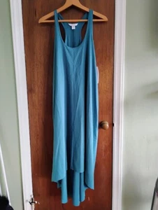 Athleta Teal Razor Back Maxi Dress Size Small With Pockets - NWT - Picture 1 of 7