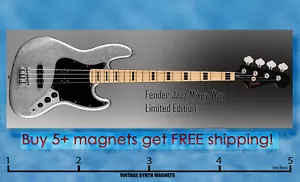 Imán de refrigerador para bajo Fender Jazz ¡muchos colores y modelos! - Imagen 1 de 11