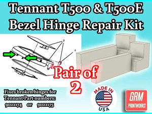 Tennant T500 T500E T600E Bezel Hinge Repair Kit 9022175 9022174 9014135 - Picture 1 of 9