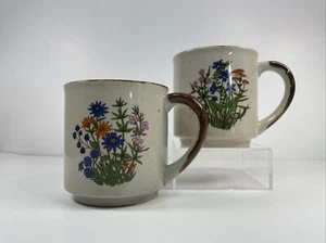 Mid Century Speckled Wildflower Print Tassen 2er Set Reto MCM - Bild 1 von 7