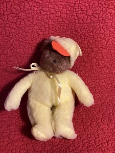 8" Hen in Holly brown Bear in Duck suit plush stuffed with tag - Picture 1 of 3